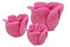 CANDLE ROOS FUCHSIA 14X12CM NM