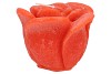 CANDLE ROOS ORANGE 14X12CM NM
