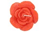 CANDLE ROOS ORANGE 14X12CM NM