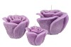 CANDLE ROOS LILA  14X12CM NM