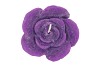 CANDLE ROOS PURPLE 11X9CM