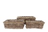 RATTAN IVY BASKET RECTANGLE S/3 L34/37/41 W18/22/26