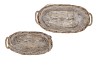 RATTAN IVY BASKET OVAL EARS S/2 L39/43 W17/21