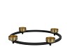 ARIANA BLACK/GOLD 4X WAXINE HOLDER 27CM NM