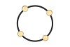 ARIANA BLACK/GOLD 4X WAXINE HOLDER 27CM