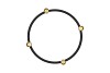 ARIANA BLACK/GOLD 4X CANDLE HOLDER 27CM