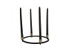 ARIANA BLACK/GOLD 4X CANDLE HOLDER 27CM