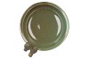 IRON STONE BIRD BOWL GLAZED GREEN 33X5CM NM