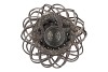 LANTERN GRACE GREY WICKER 31X26CM