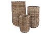 RATTAN IVY CAULDRON HIGH NATURAL SET 3 25X43/35X60/44X75CM