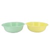 ZINC BASIC PASTEL GREEN/YELLOW BOWL 40X12CM NM