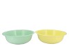 ZINC BASIC PASTEL GREEN/YELLOW BOWL 40X12CM