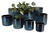JAVEA CILINDER POT GLAZED BLUE 17X15CM NM