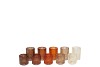BICOLORE CANDLE H EARTHY TERRA ROUND ASS SET OF 2 5,5X7CM