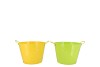 ZINC BASIC YELLOW/GREEN EARS BUCKET 19X16CM