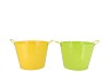 ZINC BASIC YELLOW/GREEN EARS BUCKET 23X18CM