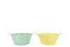ZINC BASIC PASTEL GREEN/YELLOW EARS BOWL 25X12CM