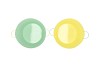 ZINC BASIC PASTEL GREEN/YELLOW EARS BOWL 25X12CM