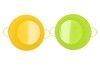 ZINC BASIC YELLOW/GREEN EARS BOWL 30X14CM NM