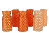 DIAMOND ORANGE MIX VASE ASS 14X25CM NM