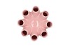 LUNA LIGHT PINK TUBE VASE 19X19CM