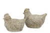 CONCRETE FARM GREY CHICKEN FEATHERS 21X14X17CM NM