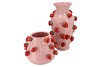 FRUIT STRAWBERRY LIGHT PINK VASE 24X38CM