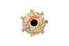 BIRD SAND VASE TUBE 16X17CM NM