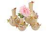 BIRD SAND VASE TUBE 16X17CM NM