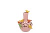 BIRD PINK LIGHT VASE TUBE 13X15CM NM