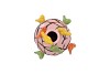 BIRD PINK LIGHT VASE TUBE 16X17CM NM