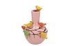 BIRD PINK LIGHT VASE TUBE 20X25CM NM
