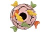 BIRD PINK LIGHT VASE TUBE 26X33CM NM