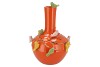 BIRD ORANGE VASE TUBE 26X33CM NM