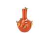 BIRD ORANGE VASE TUBE 16X17CM NM