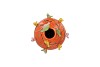 BIRD ORANGE VASE TUBE 16X17CM NM