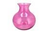 MIRA FUCHSIA GLASS CONE NECK SPHERE VASE 25X25X27CM