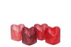 LOVE HEARTS RED MIX STRUCTURE STRIPED T-LIGHT ASS 7X8CM NM