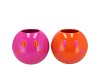 SMILEY FACE POT FUCHSIA/ORANGE ASS 15X15X12CM
