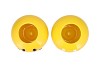 SMILEY FACE POT YELLOW/BLACK/WHITE ASS 15X15X12CM