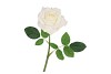 SILK OPEN ROSE WHITE REAL TOUCH 43CM