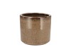 JAVEA CILINDER POT GLAZED TAUPE 9X9CM