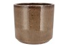 JAVEA CILINDER POT GLAZED TAUPE 26X23CM