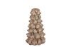 CONCRETE GOLDEN PINE TREE CANDLE HOLDER 11X11X19CM