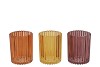 ROMAN AUTUMN MIX GLASS CANDLE HOLDER ASS 8X8X10CM NM