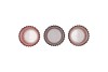 ROMAN RED MIX GLASS CANDLE HOLDER ASS 8X8X8CM NM