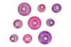 DAYAH SKY PURPLE MIX GLASS BOTTLE SET 3 7X11CM