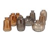 DAYAH WOODS BROWN MIX GLASS BOTTLE SET 3 7X11CM NM