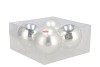 GLASS BALL GLANS COMBI ZILVER 100MM P/4
