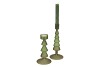 NOVA GREEN CANDLE HOLDER TRICOLOR 9X9X17CM